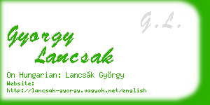 gyorgy lancsak business card